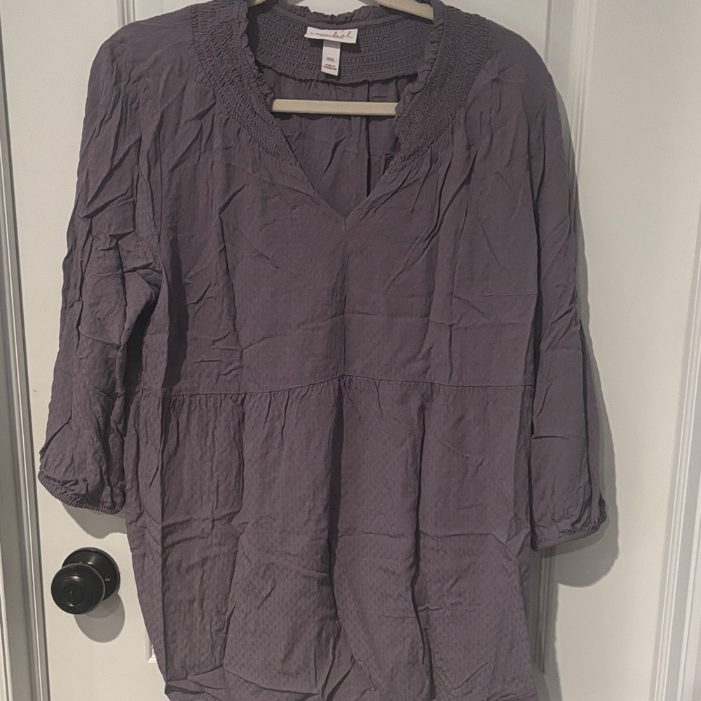 Maternity - eyelet peasant top